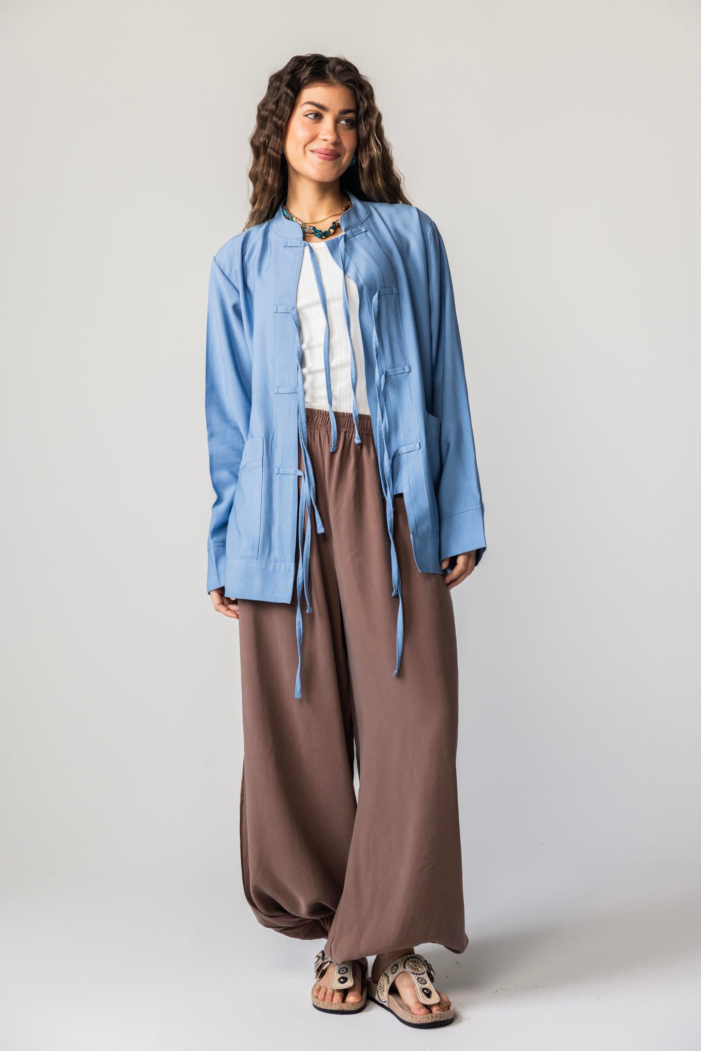 Soft Tie-Cardigan