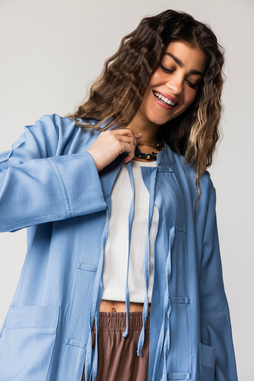 Soft Tie-Cardigan