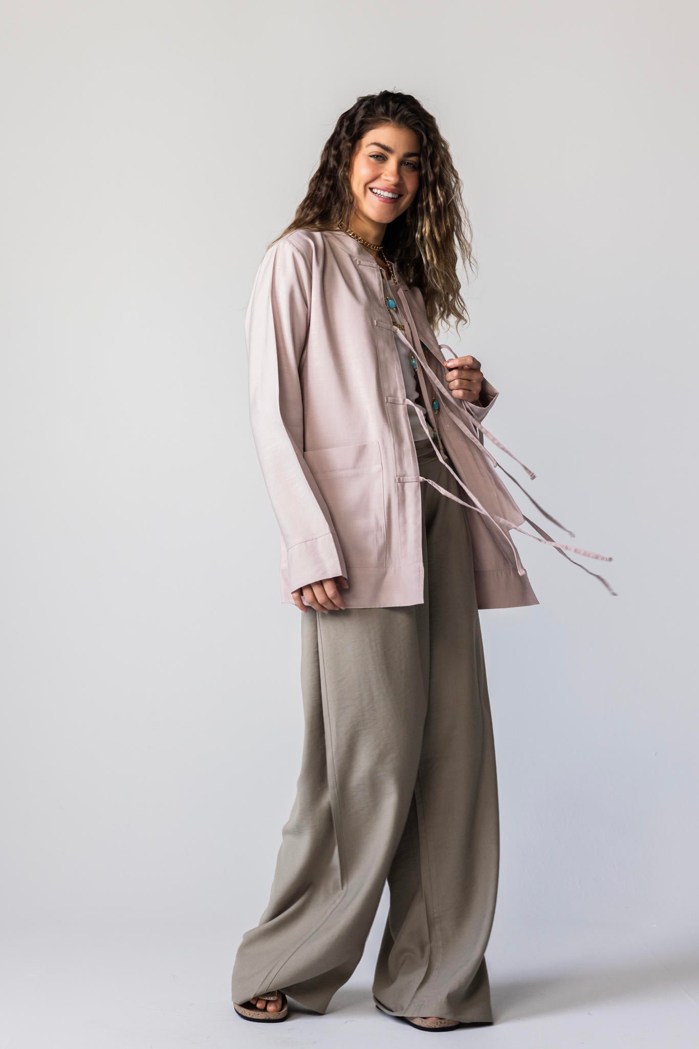 Soft Tie-Cardigan