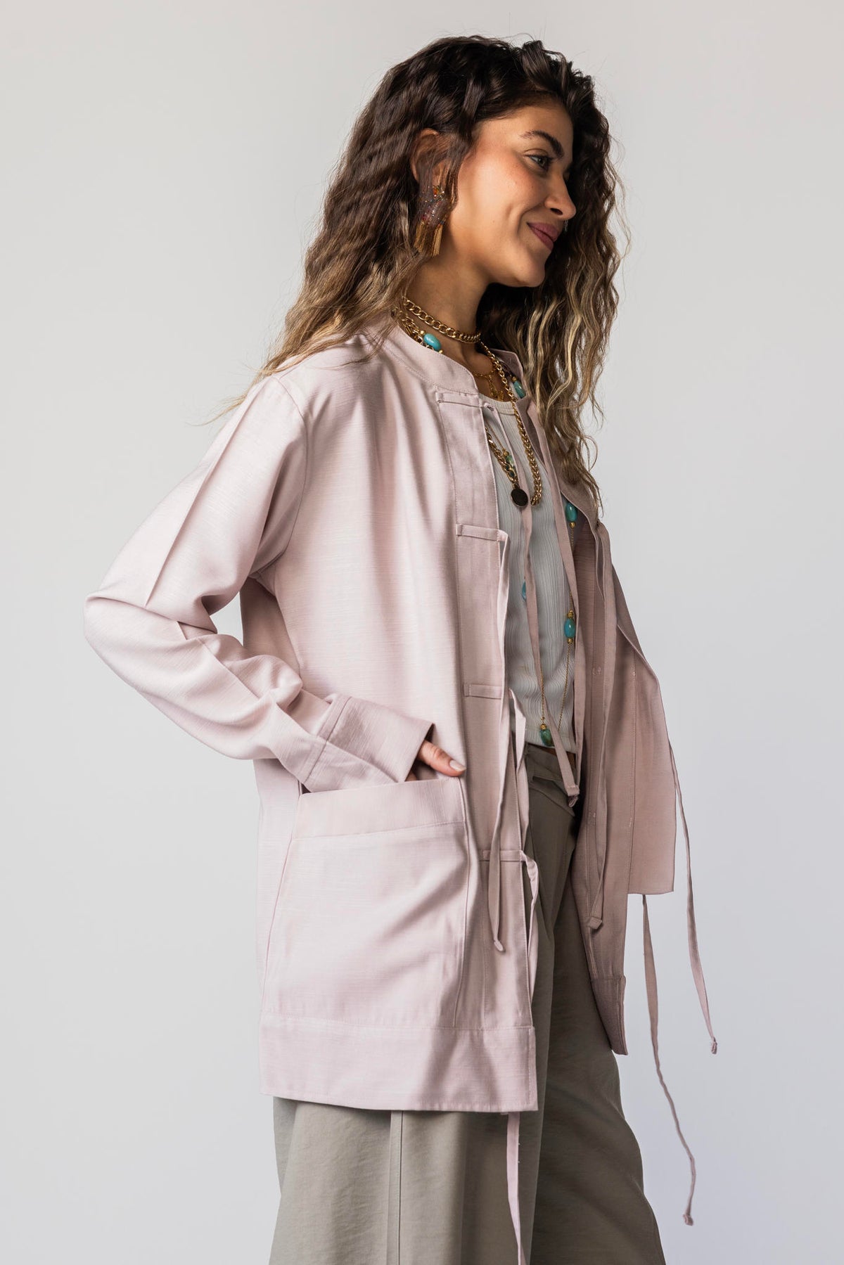 Soft Tie-Cardigan