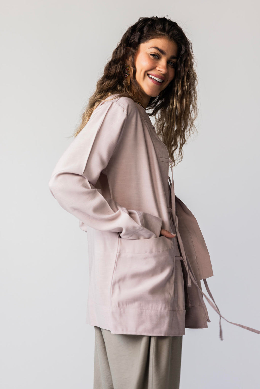 Soft Tie-Cardigan