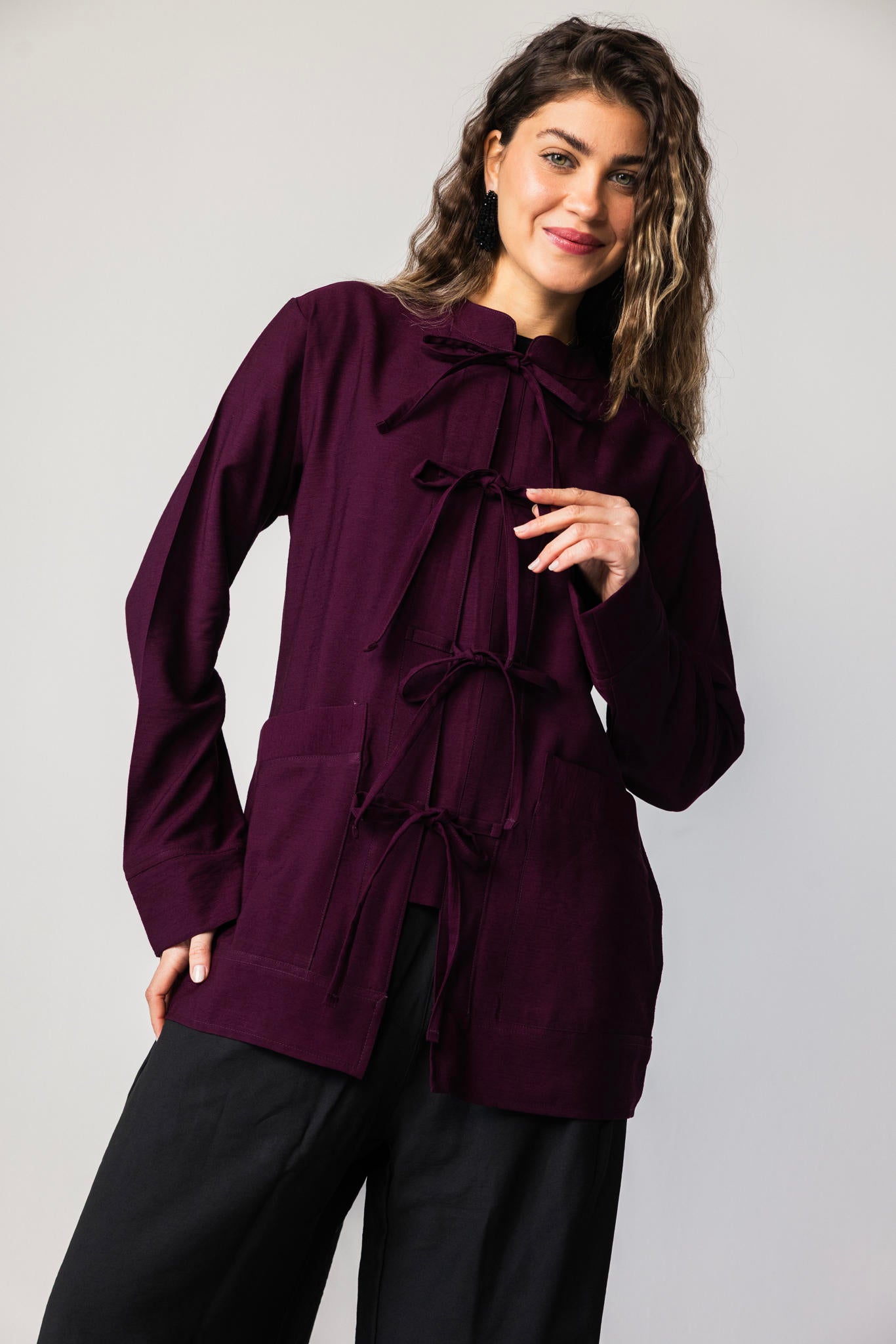 Soft Tie-Cardigan