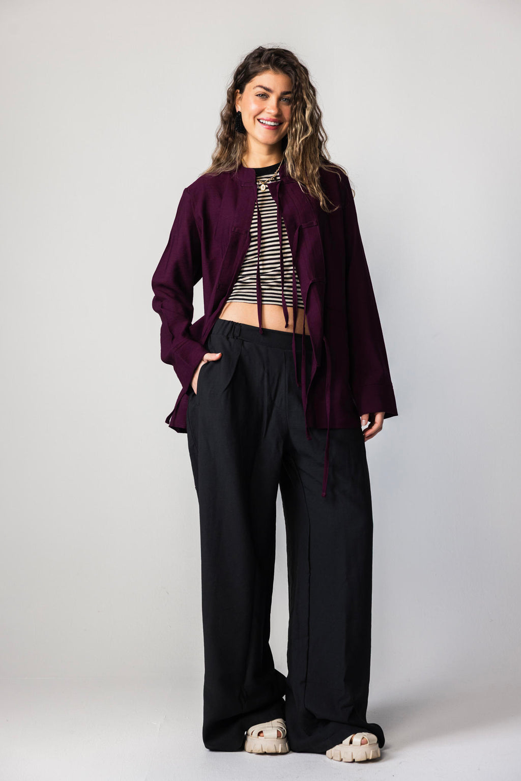 Soft Tie-Cardigan