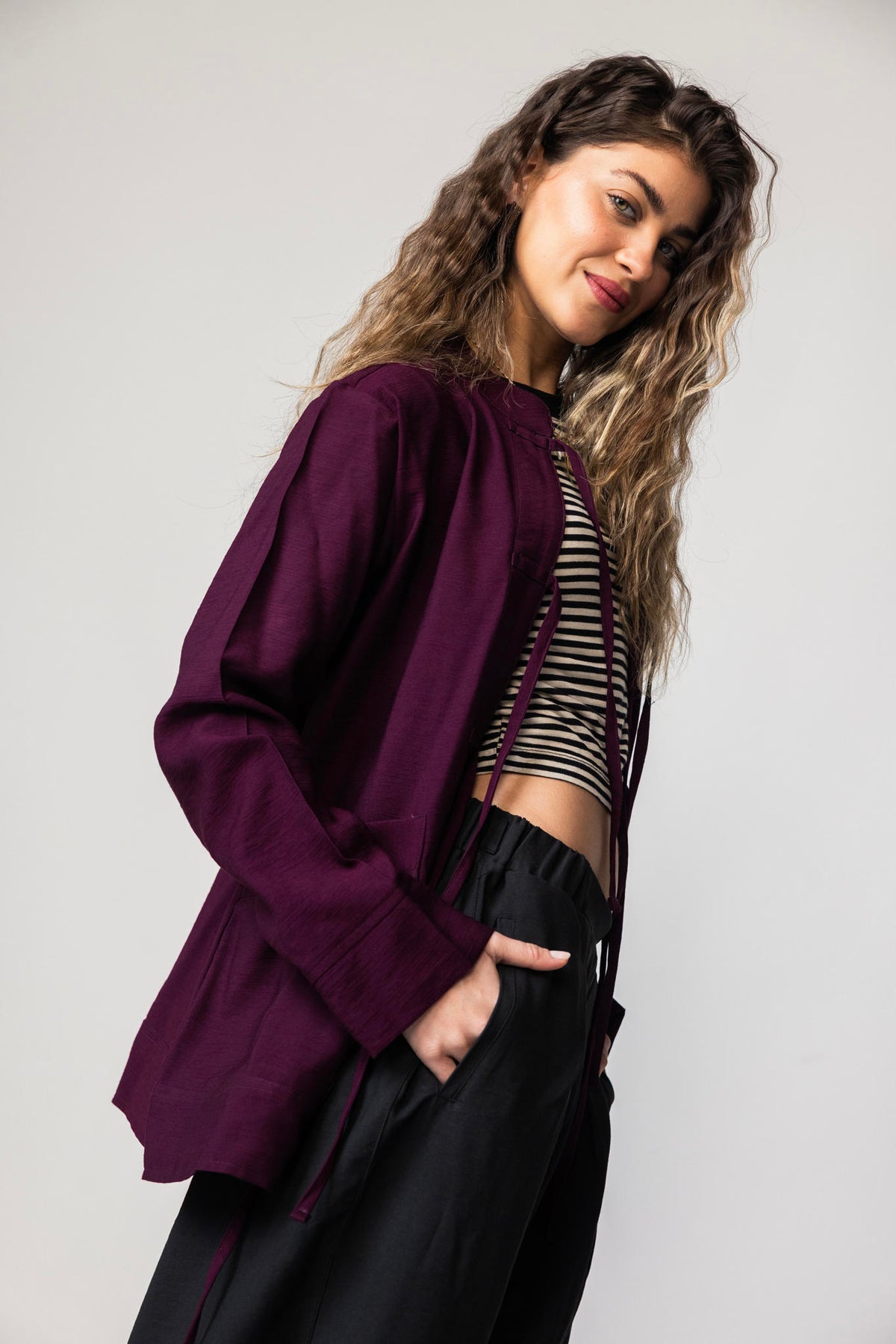 Soft Tie-Cardigan