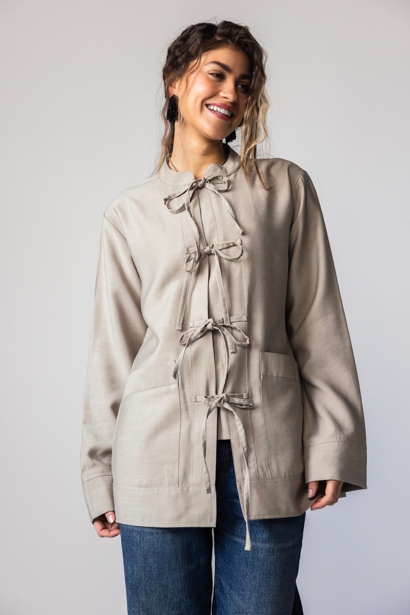 Soft Tie-Cardigan