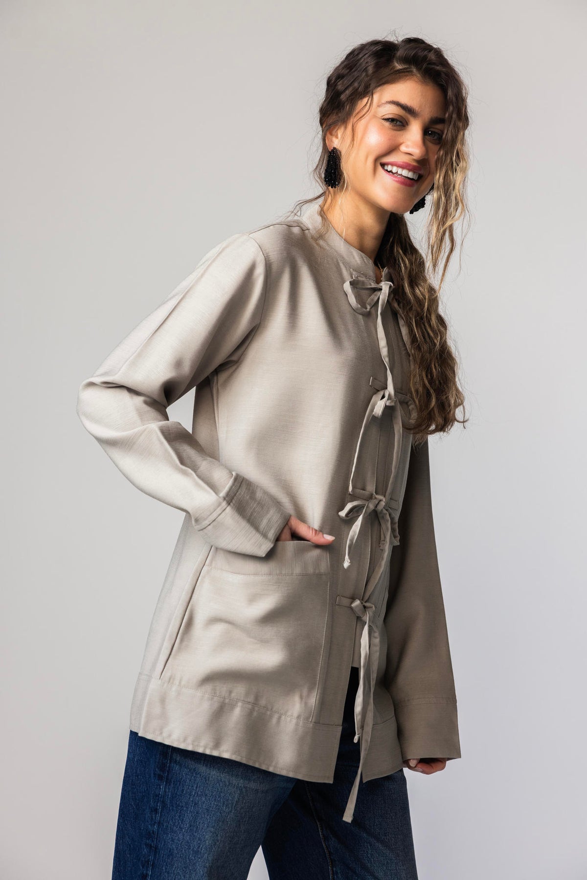Soft Tie-Cardigan