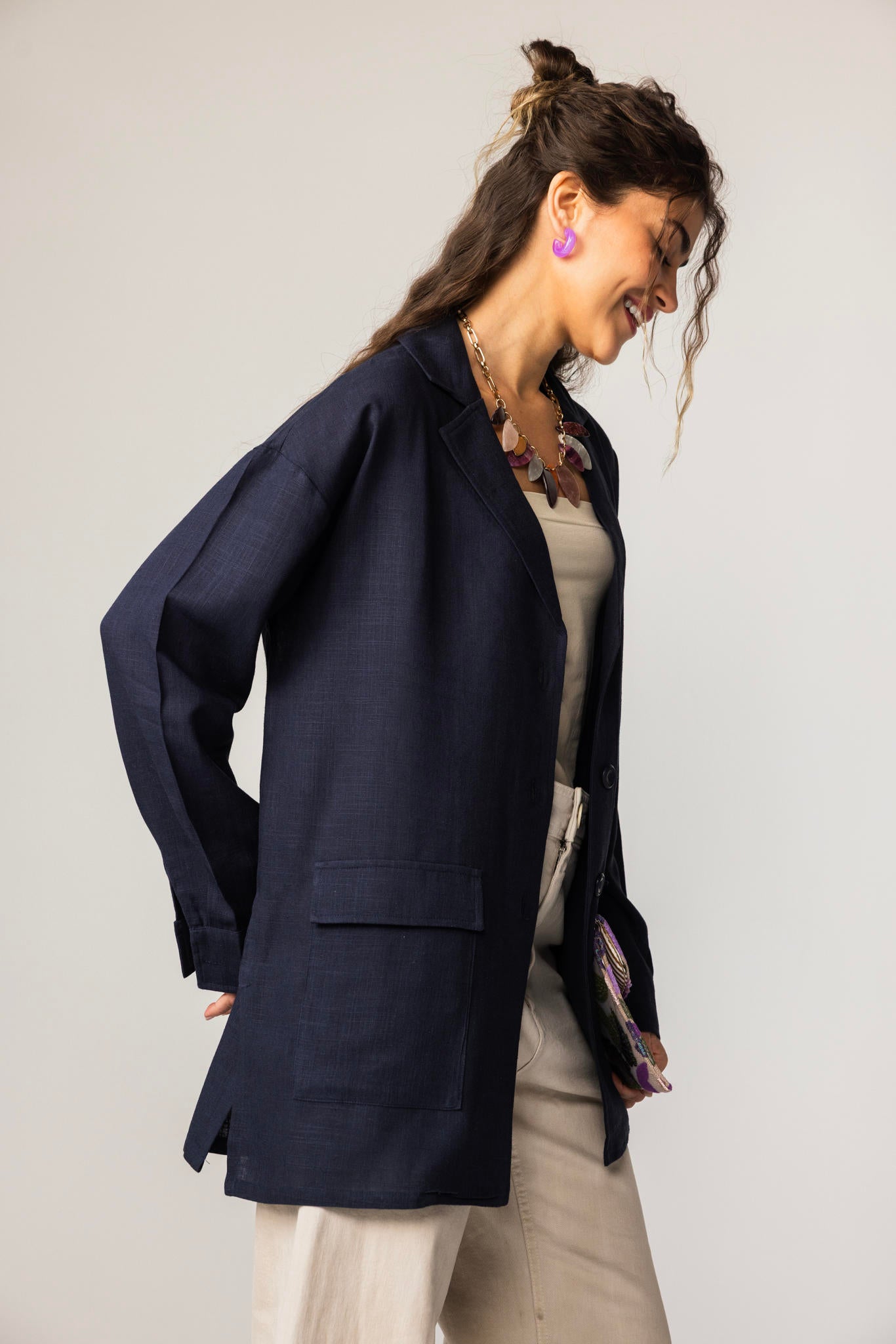 Luna Linen Blazer