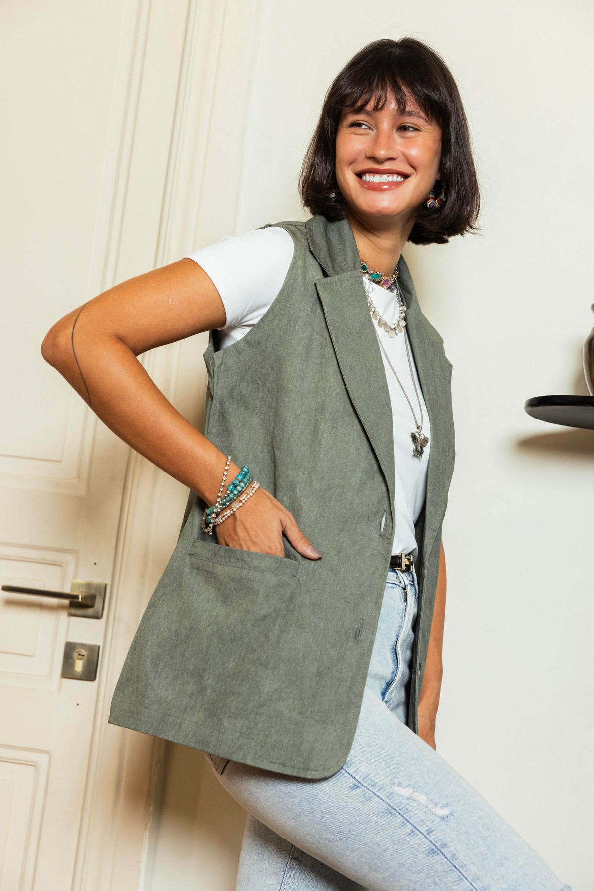 Gabardine Vest