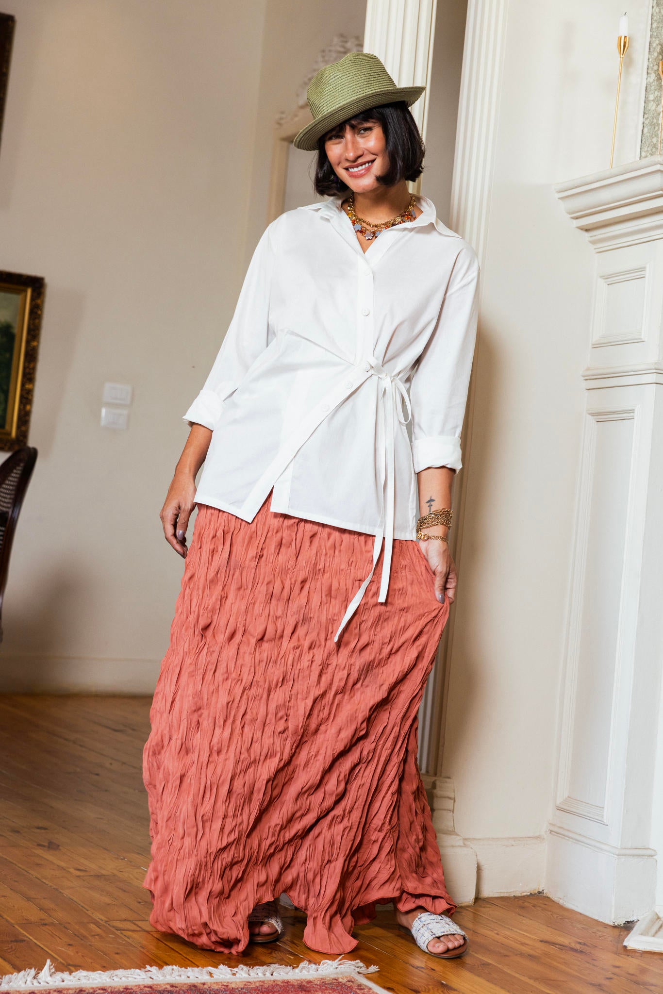 Poplin Wrap Blouse