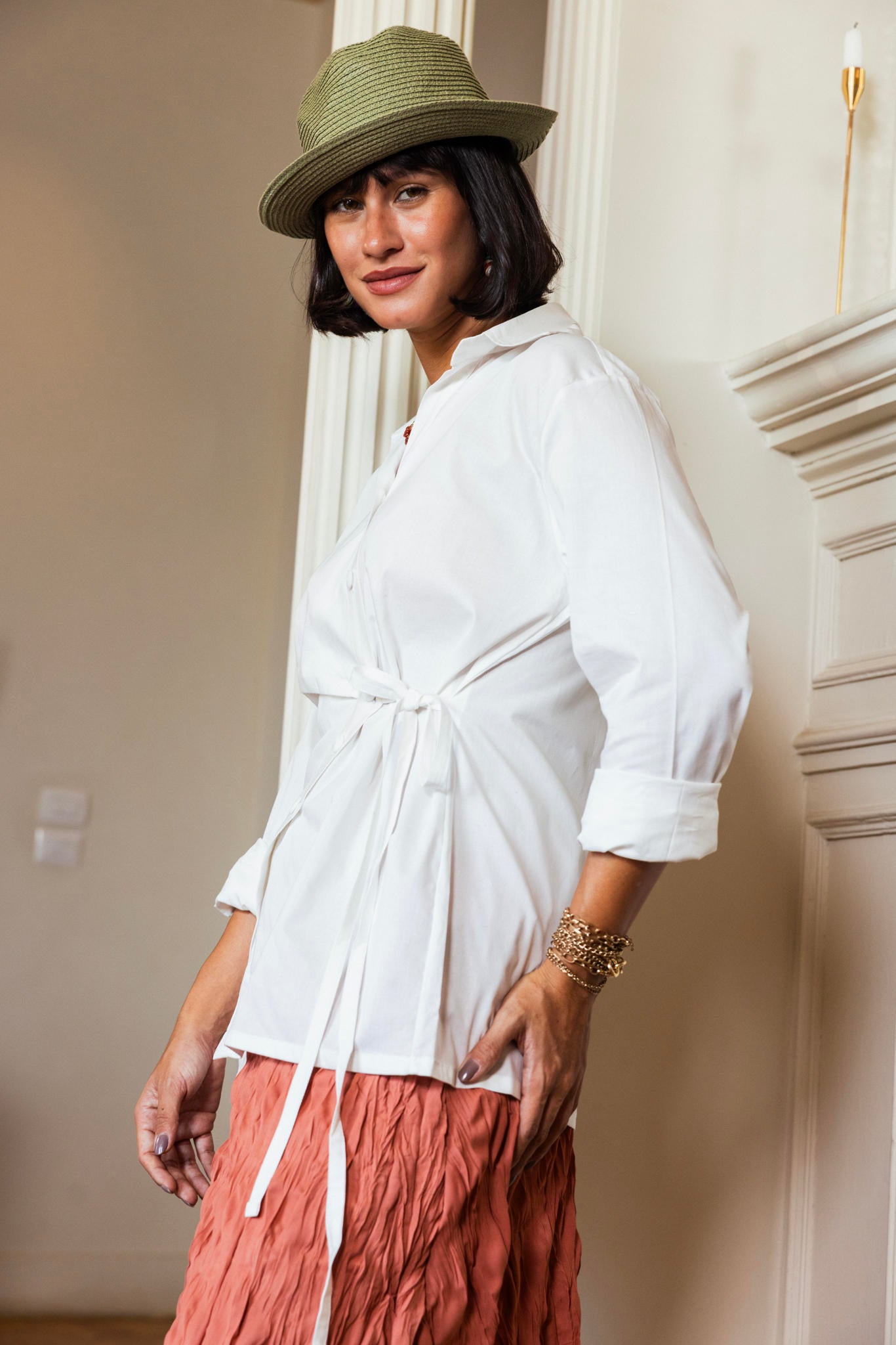 Poplin Wrap Blouse