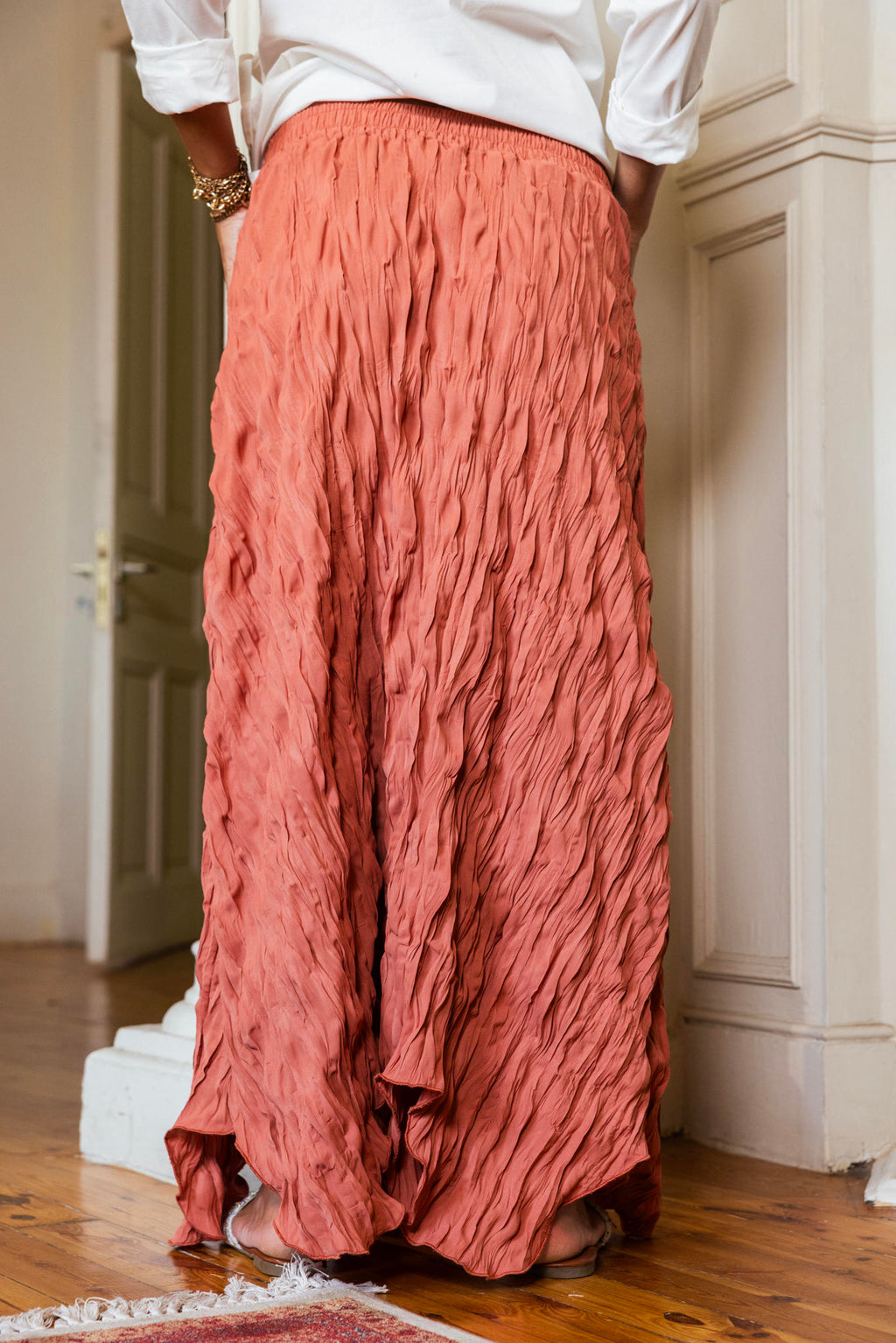 Crushed Maxi Skirt