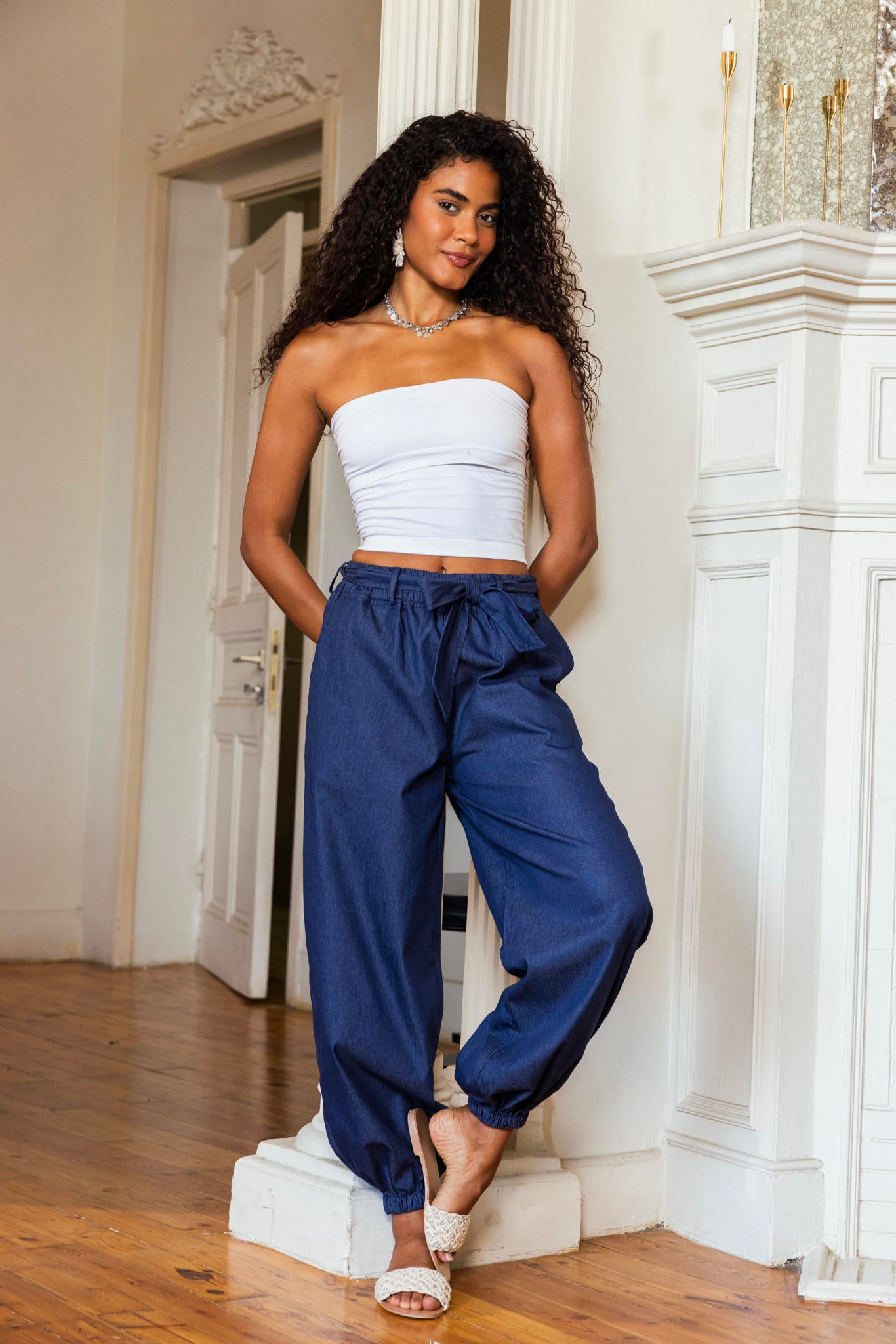 Denim Balloon Pants
