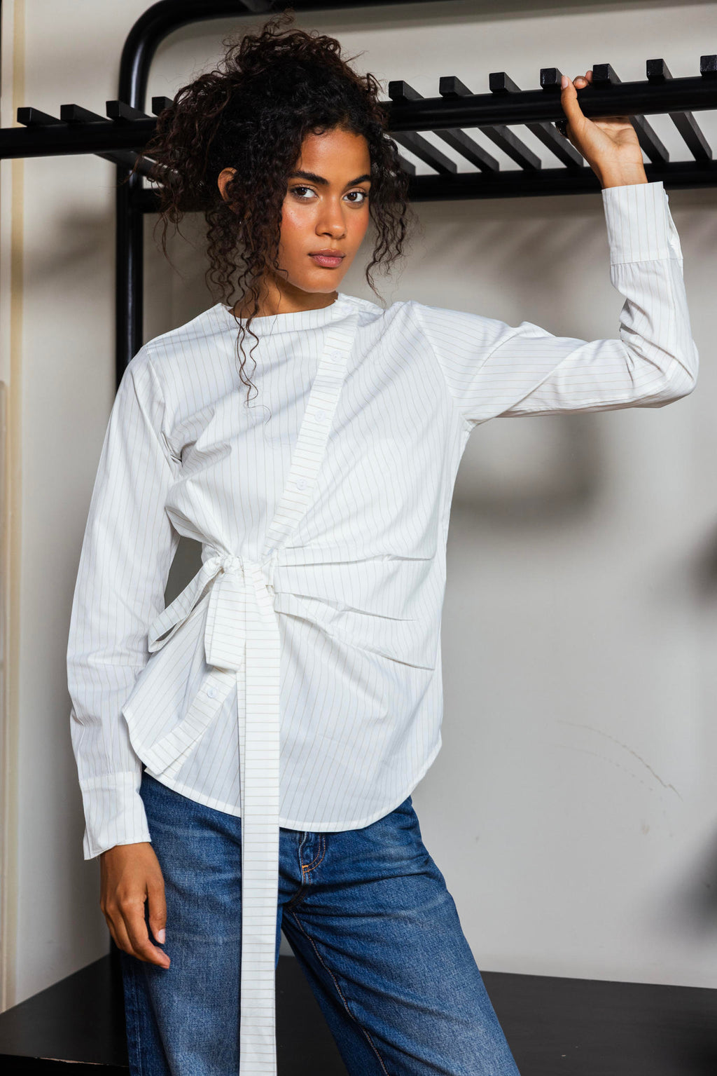 Crossover Poplin Blouse