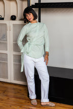 Crossover Poplin Blouse