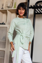 Crossover Poplin Blouse