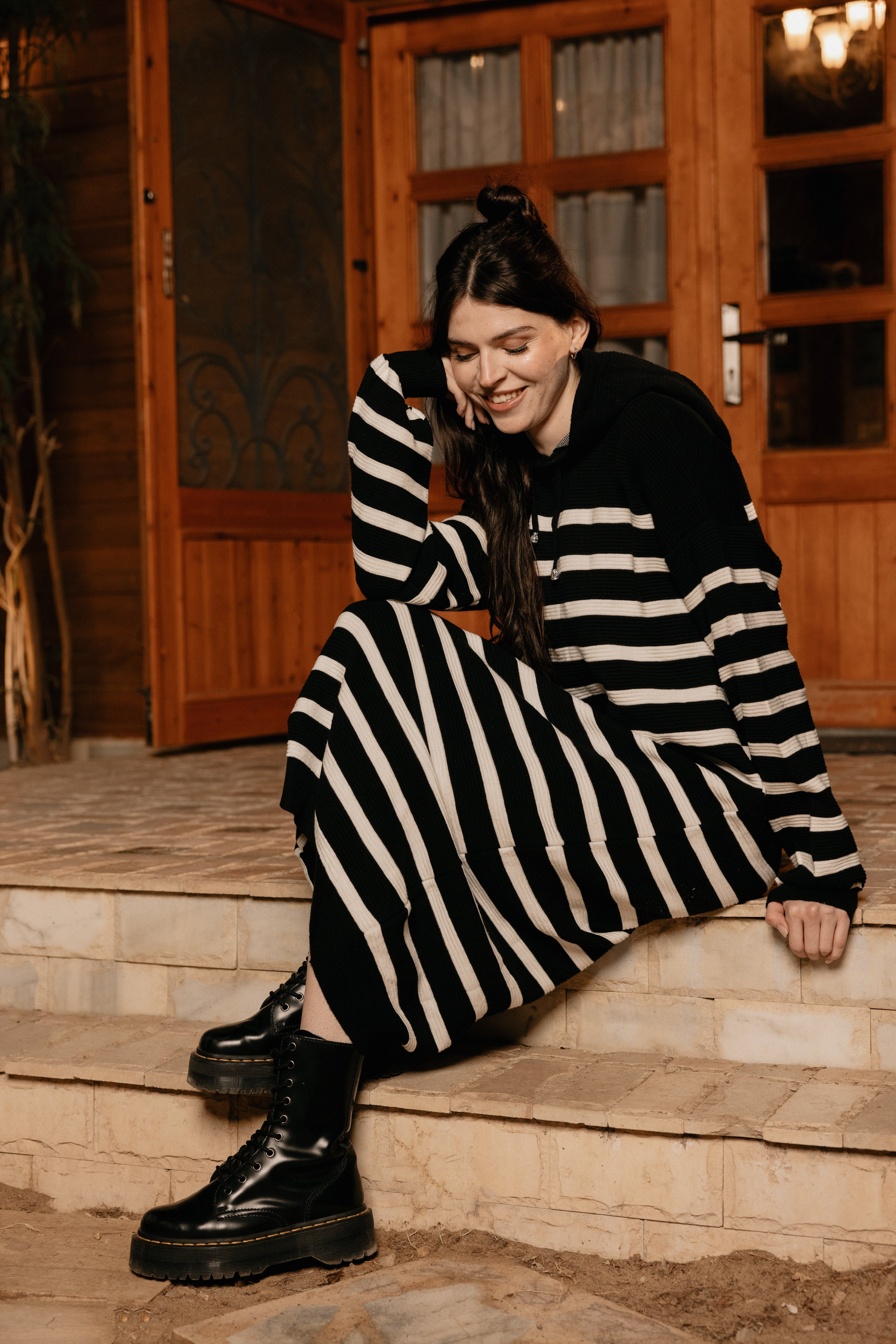 Striped Maxi Knit Dress