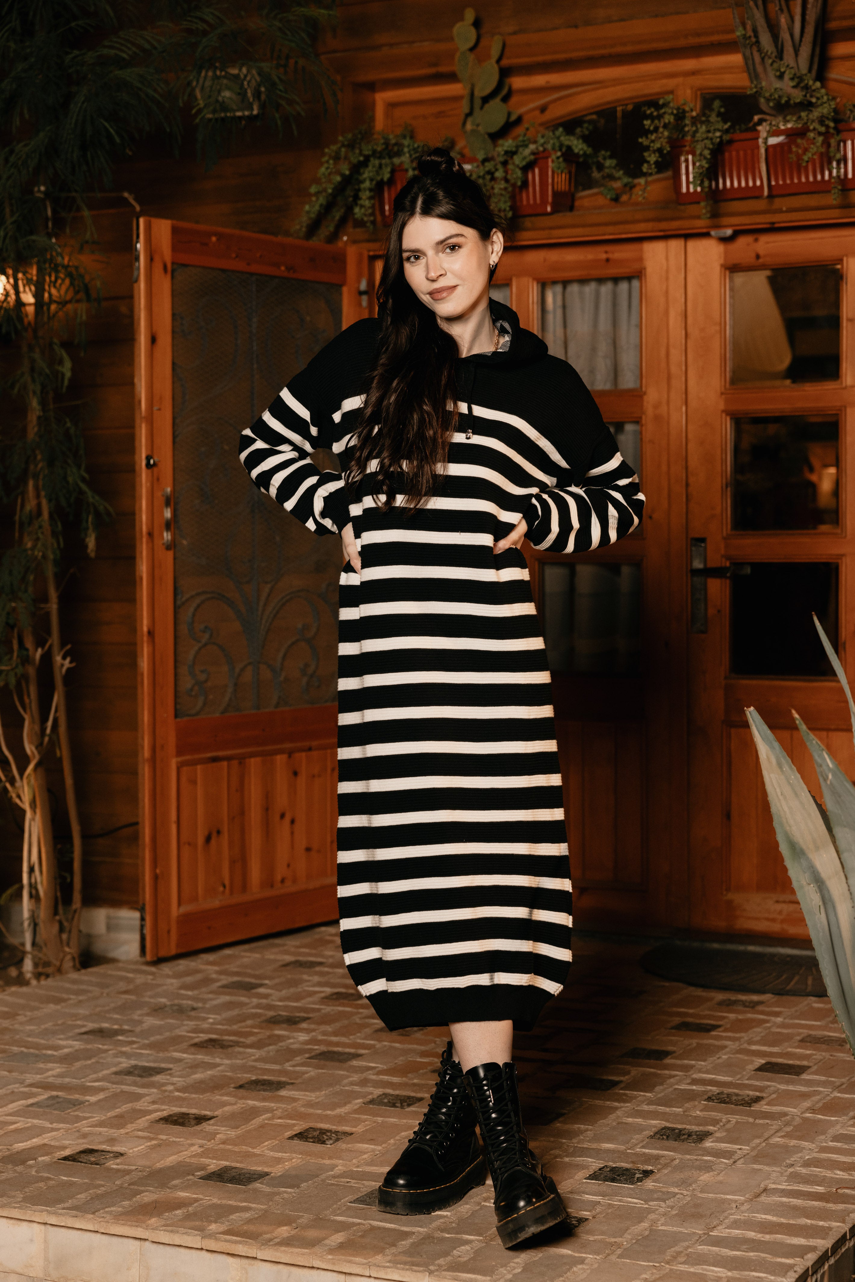 Striped Maxi Knit Dress