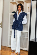 Jacquard Denim Vest
