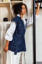 Jacquard Denim Vest