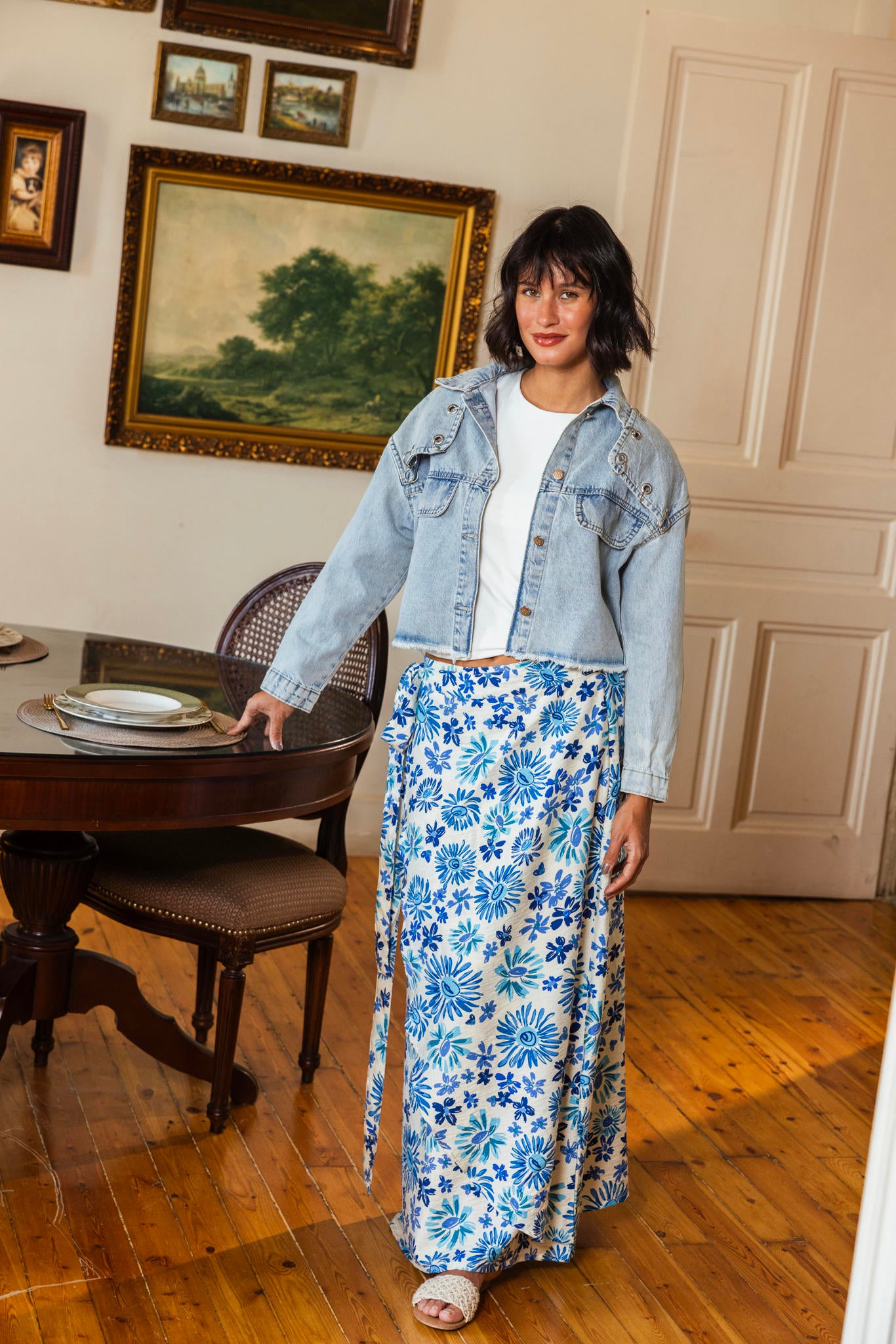 Floral Wrap Skirt