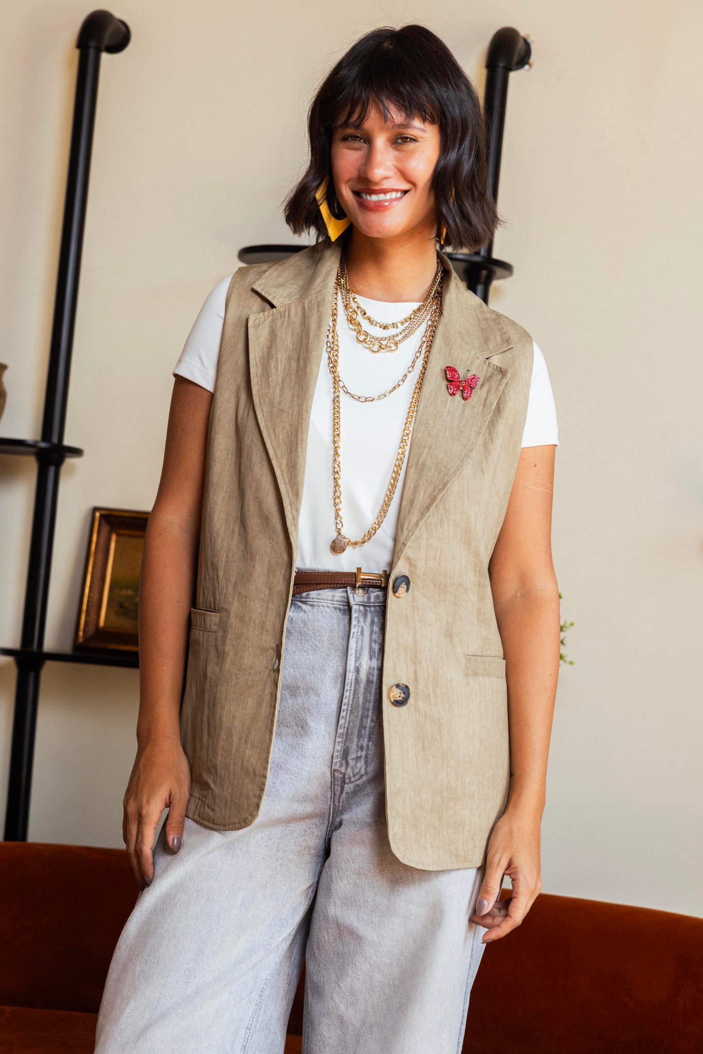 Gabardine Vest