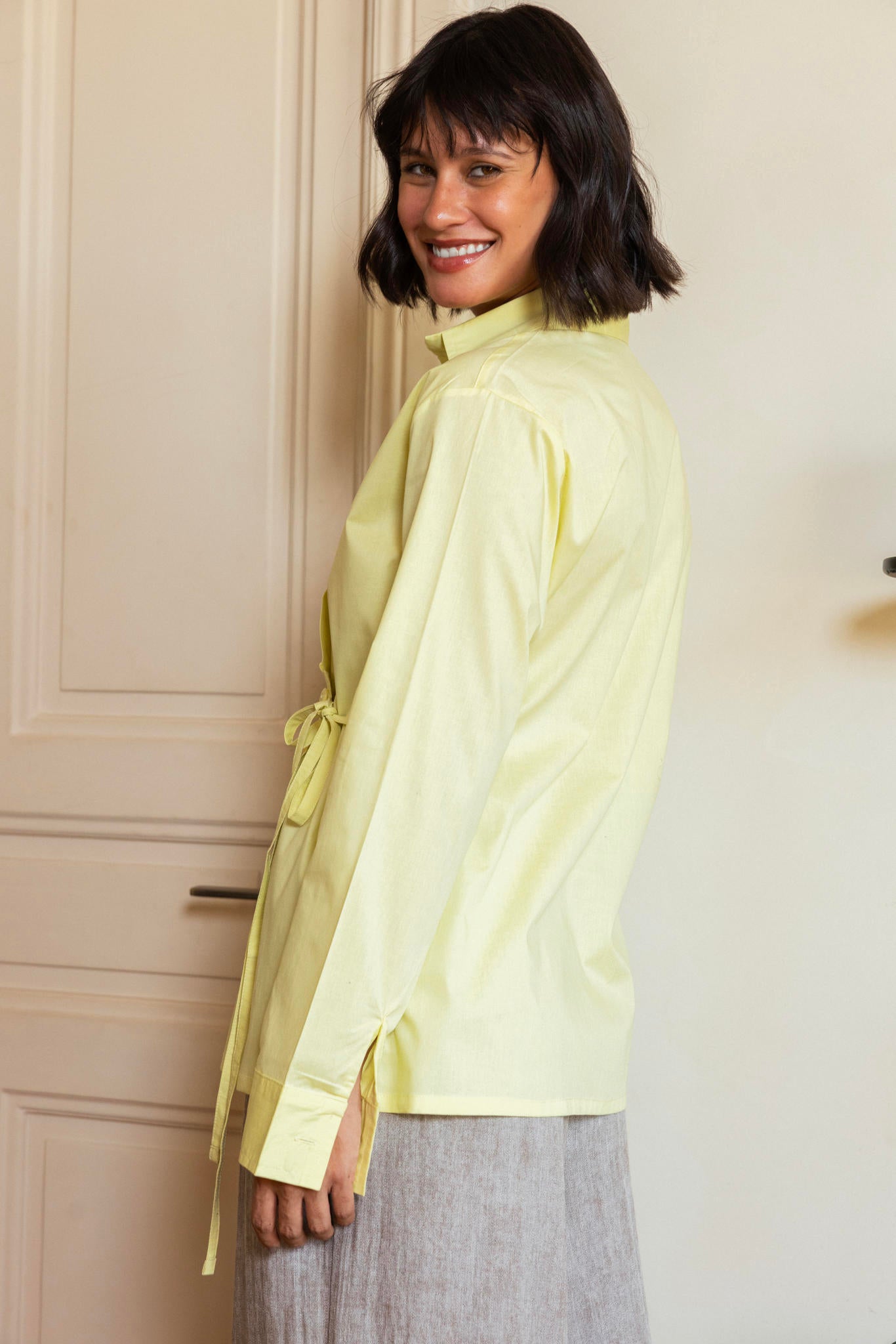Poplin Wrap Blouse