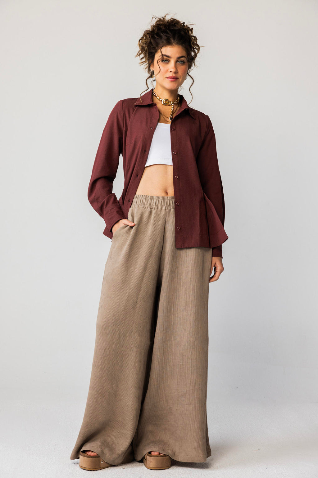 Side Pleat Blouse