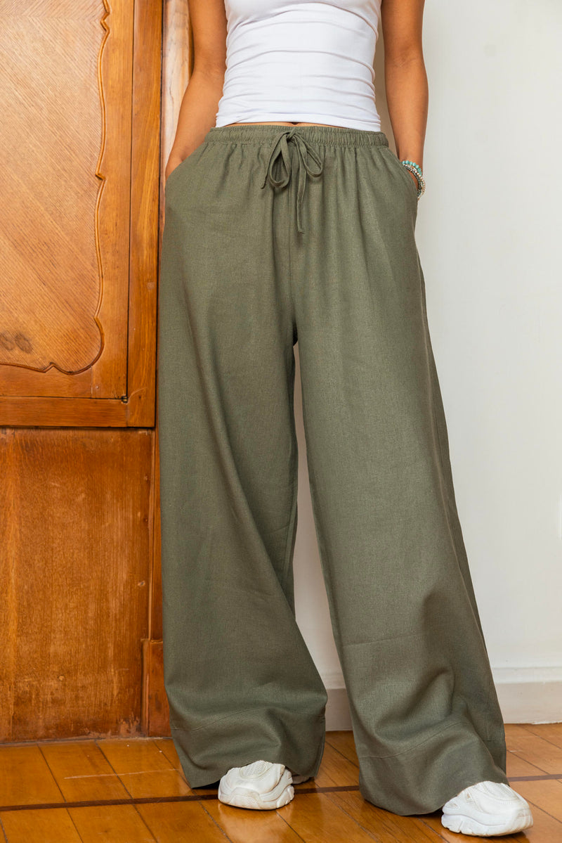Linen Wide Leg Pants