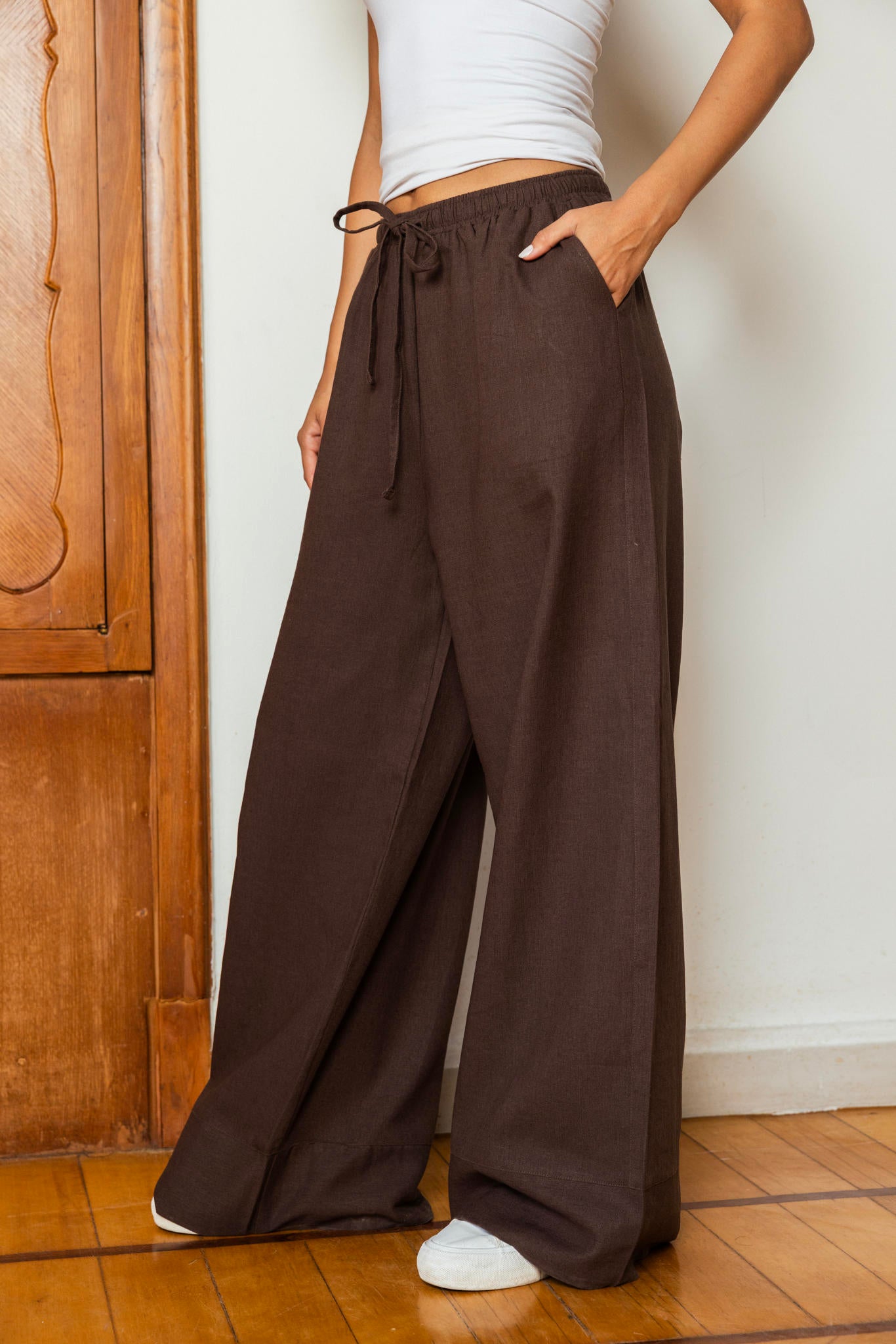 Linen Wide Leg Pants
