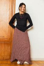 Crushed Maxi Skirt