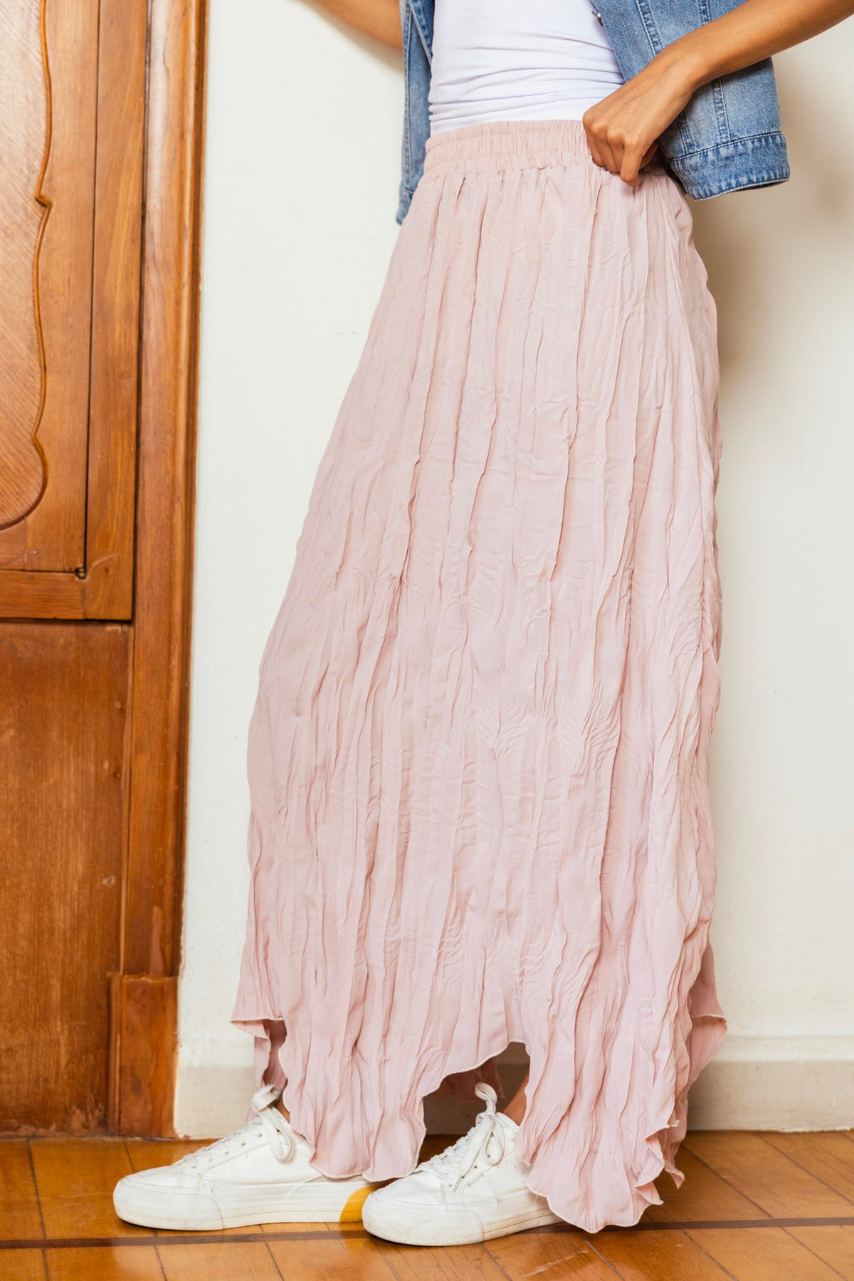 Crushed Maxi Skirt