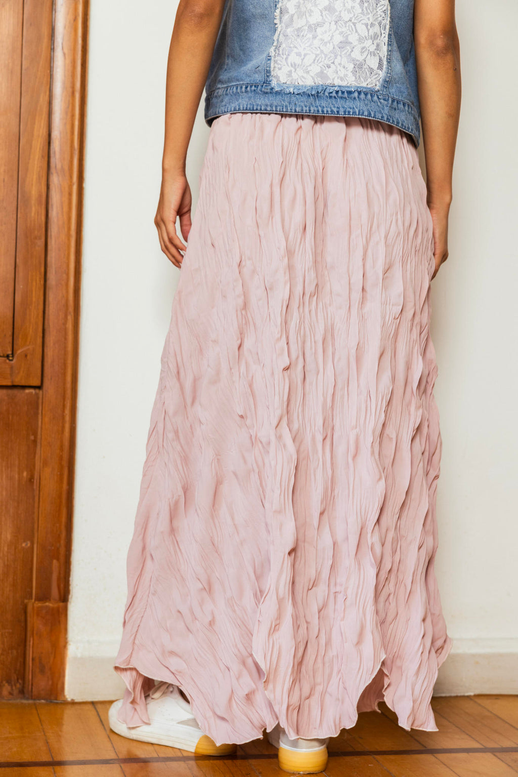 Crushed Maxi Skirt
