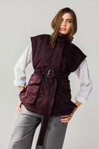 Belted Collar Vest