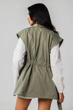 Belted Collar Vest