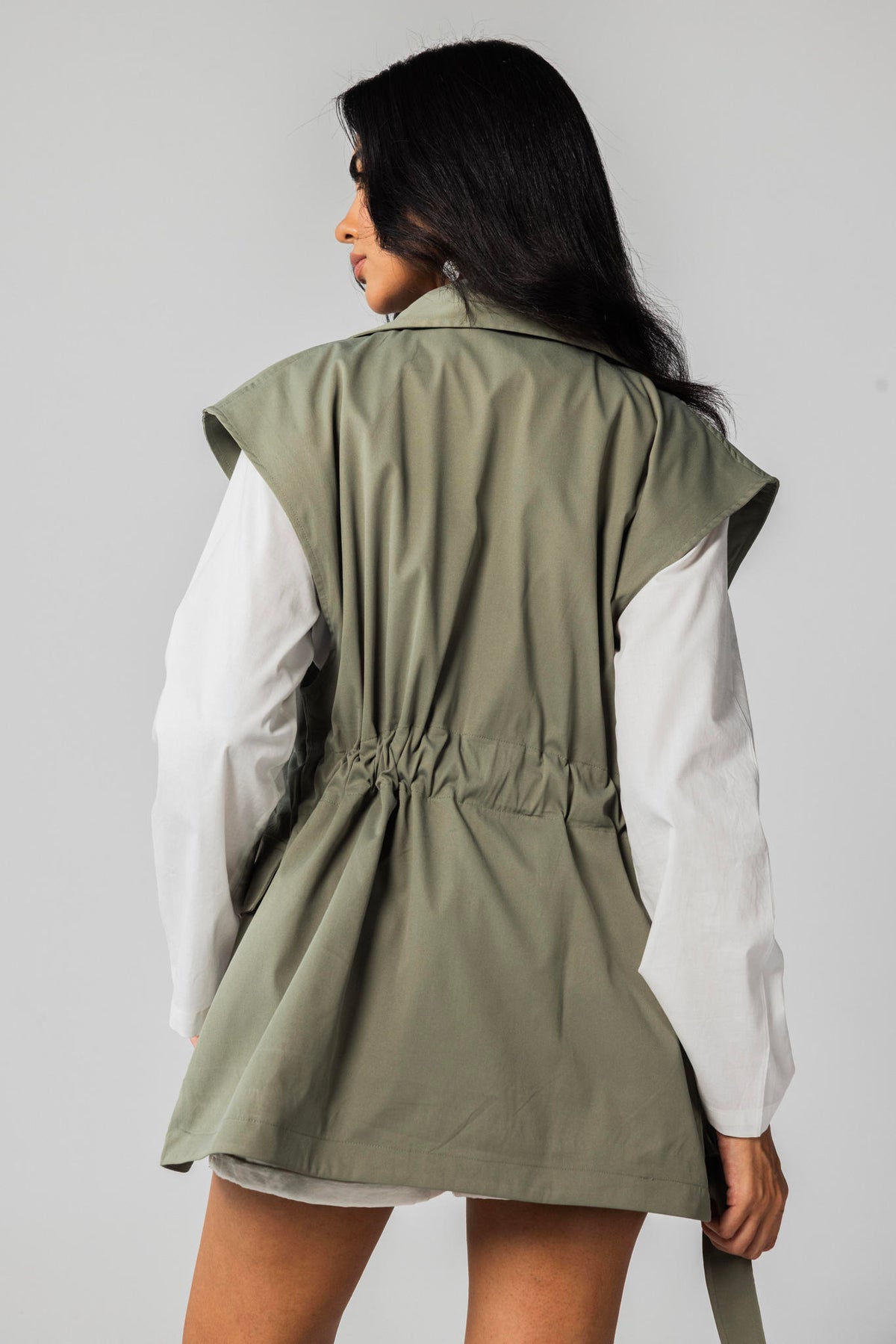 Belted Collar Vest