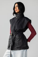 Belted Collar Vest