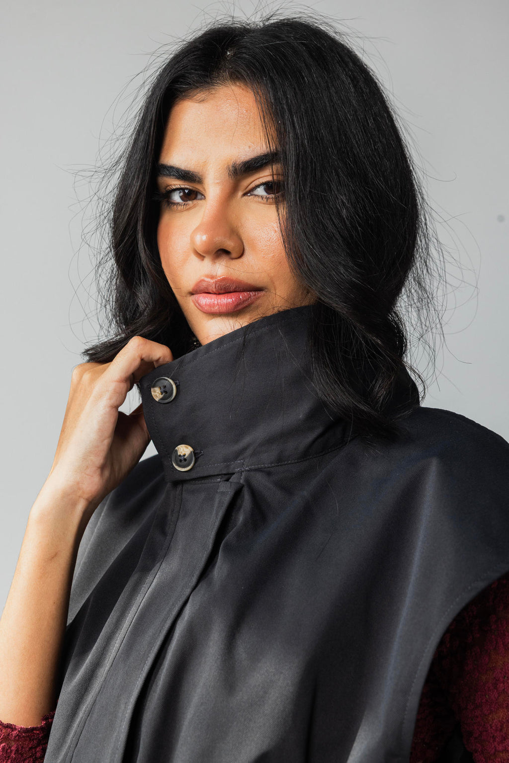 Belted Collar Vest