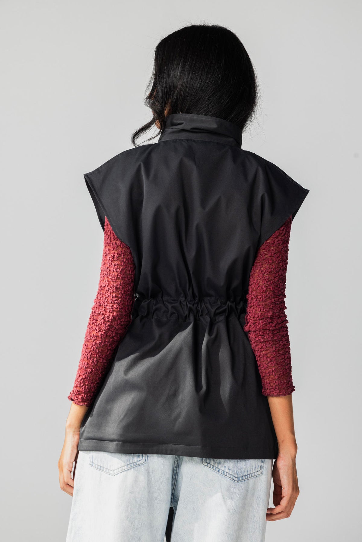 Belted Collar Vest
