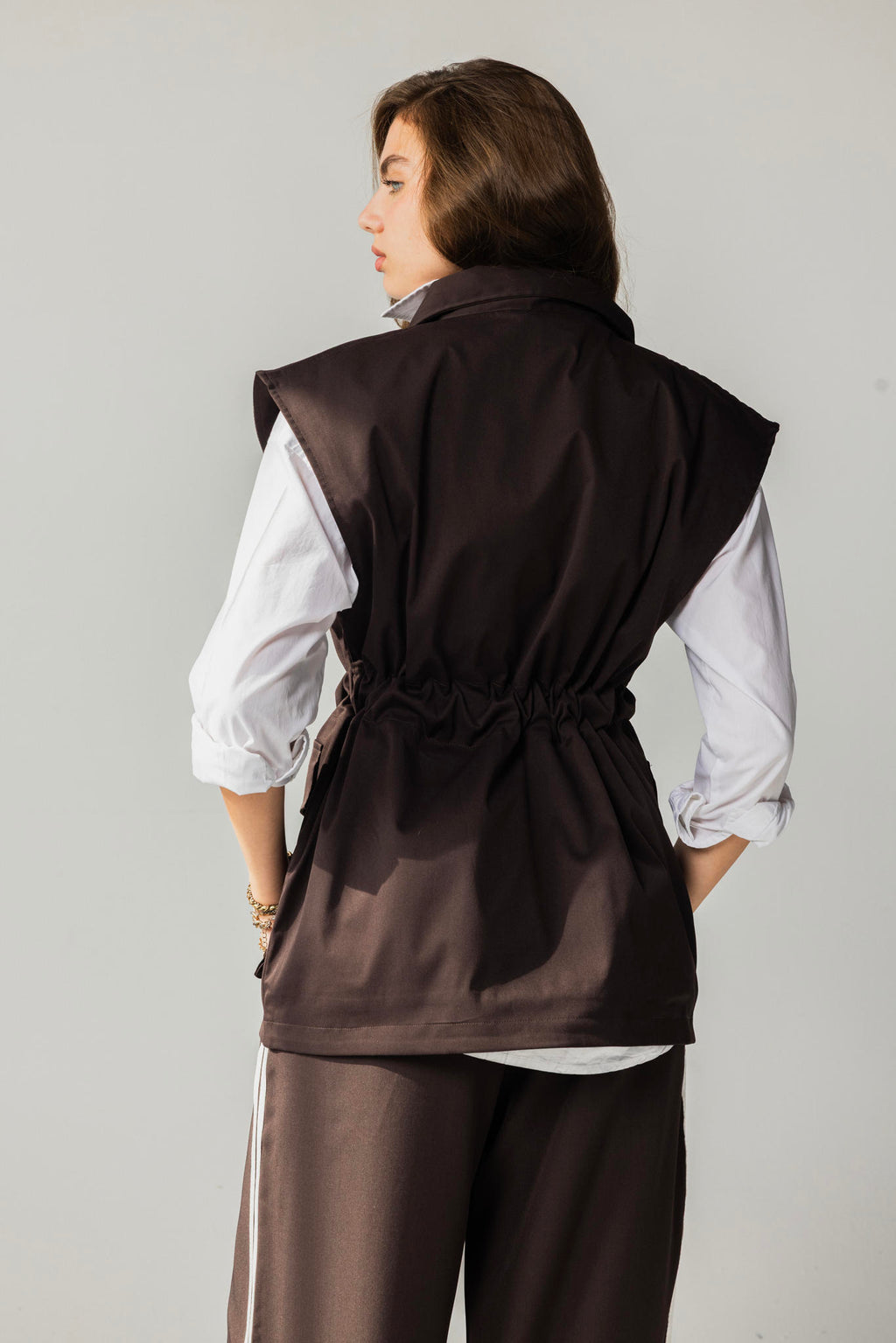 Belted Collar Vest