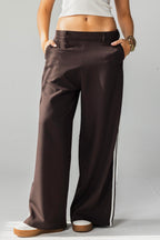 Side Stripe Wide-Leg Pants