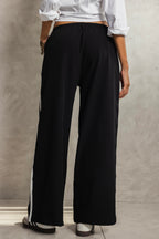 Side Stripe Wide-Leg Pants