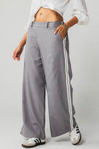 Side Stripe Wide-Leg Pants