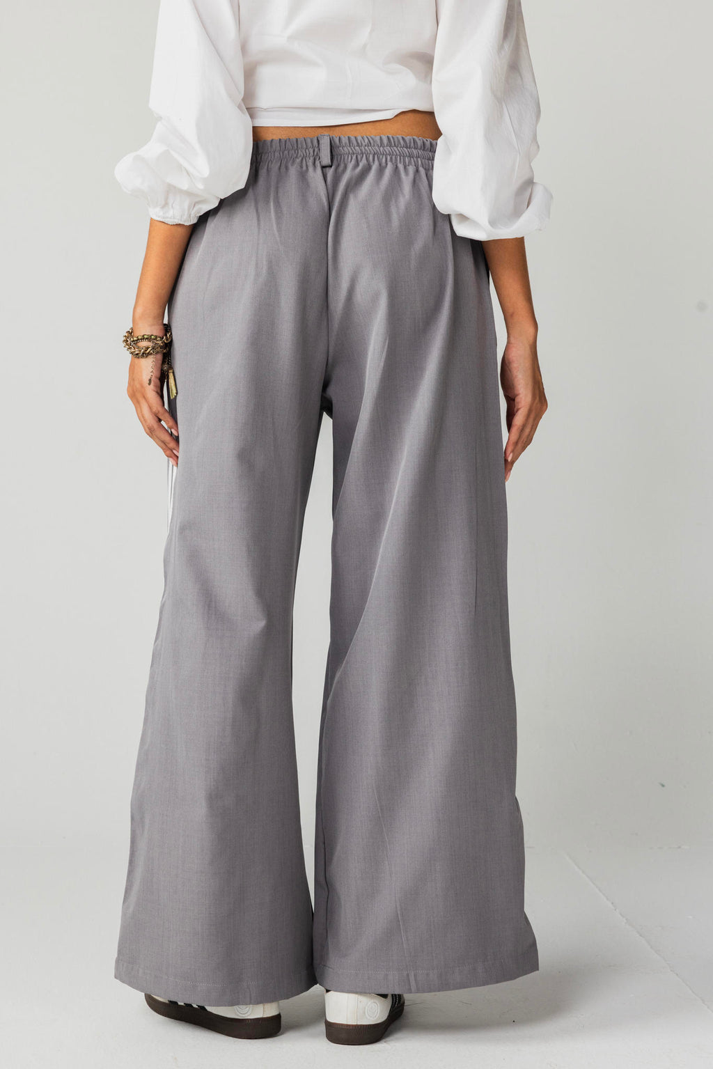 Side Stripe Wide-Leg Pants