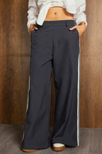 Side Stripe Wide-Leg Pants