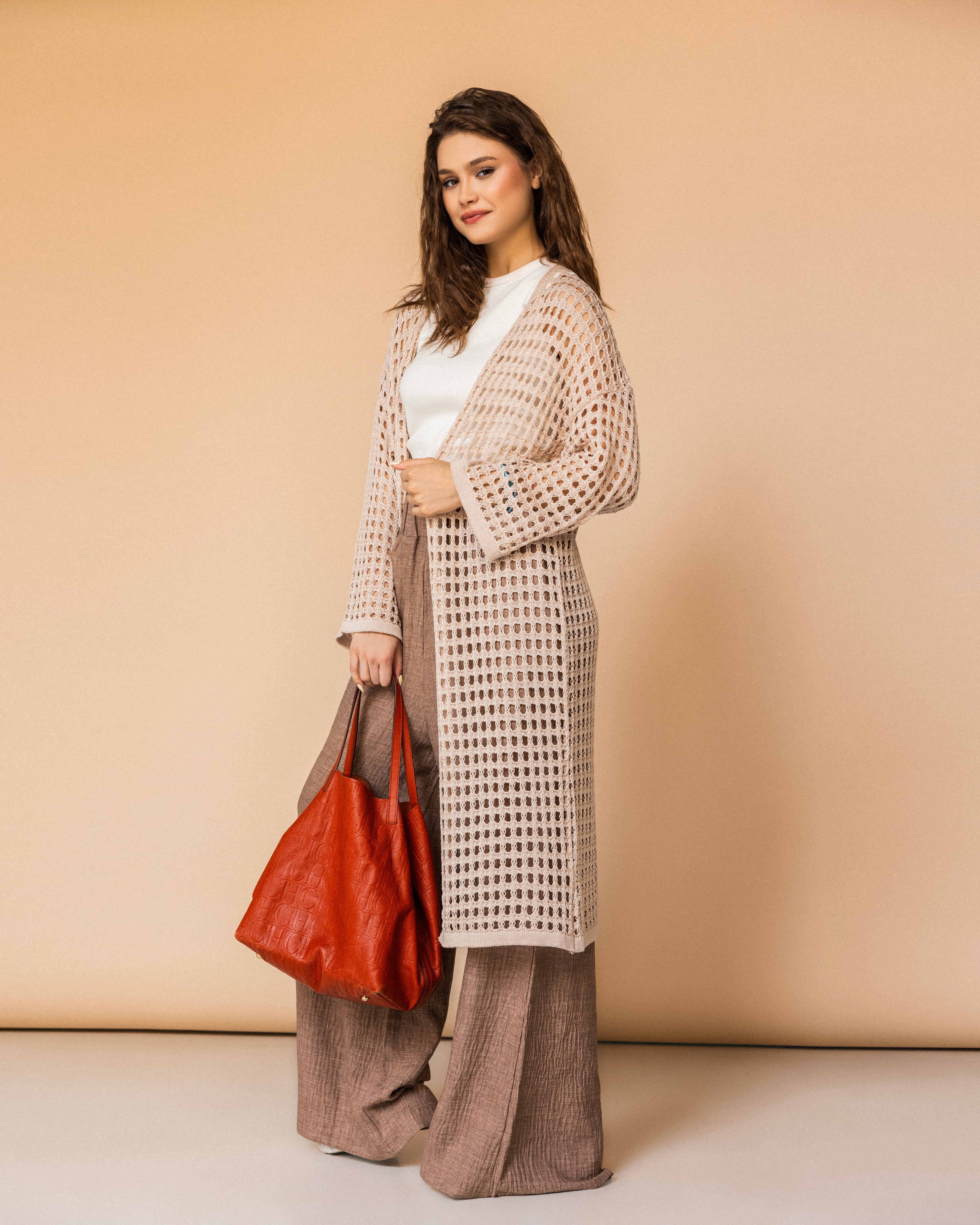 Long Mesh Cardigan