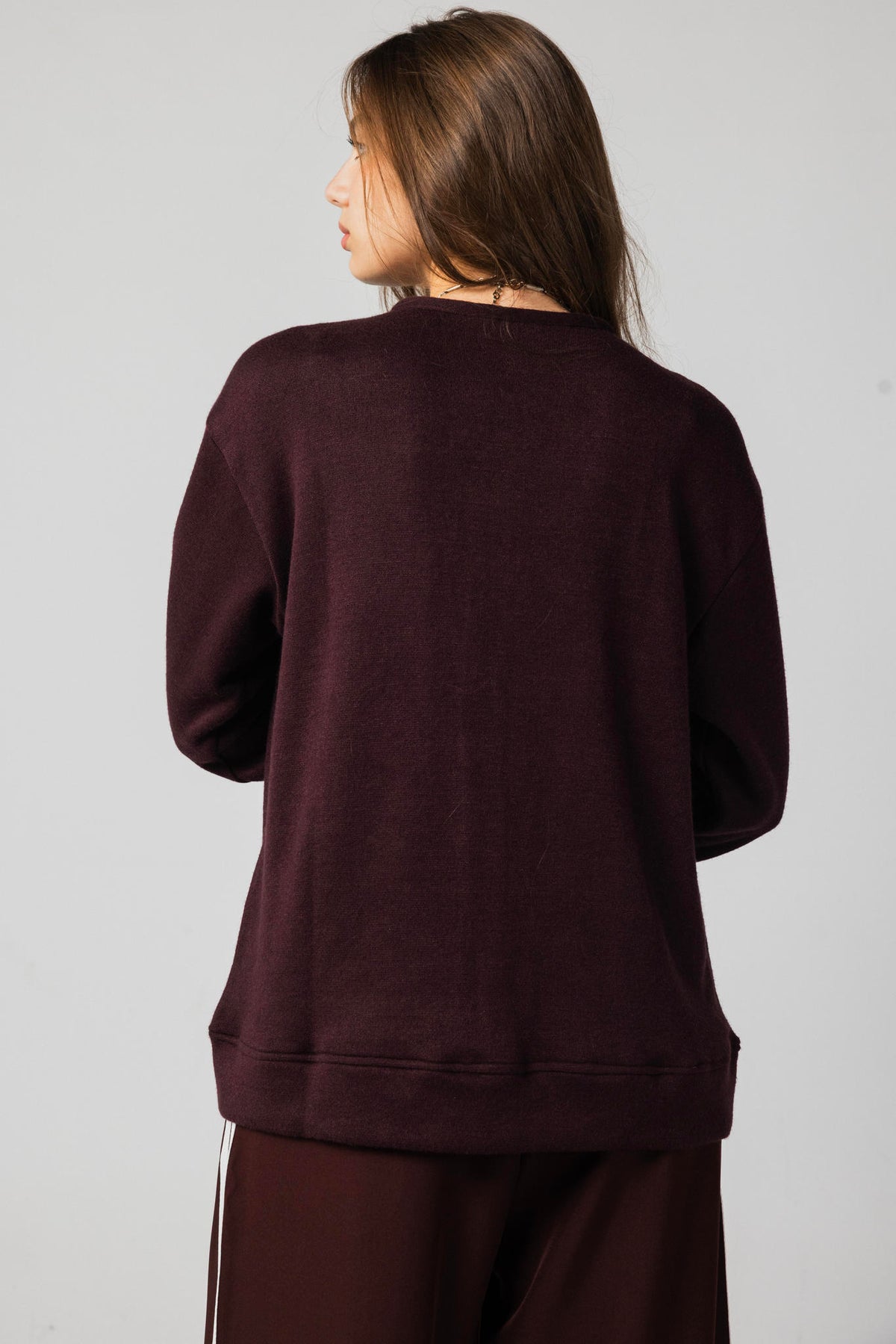 Buttoned Knit Sweater