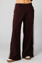 Side Stripe Wide-Leg Pants