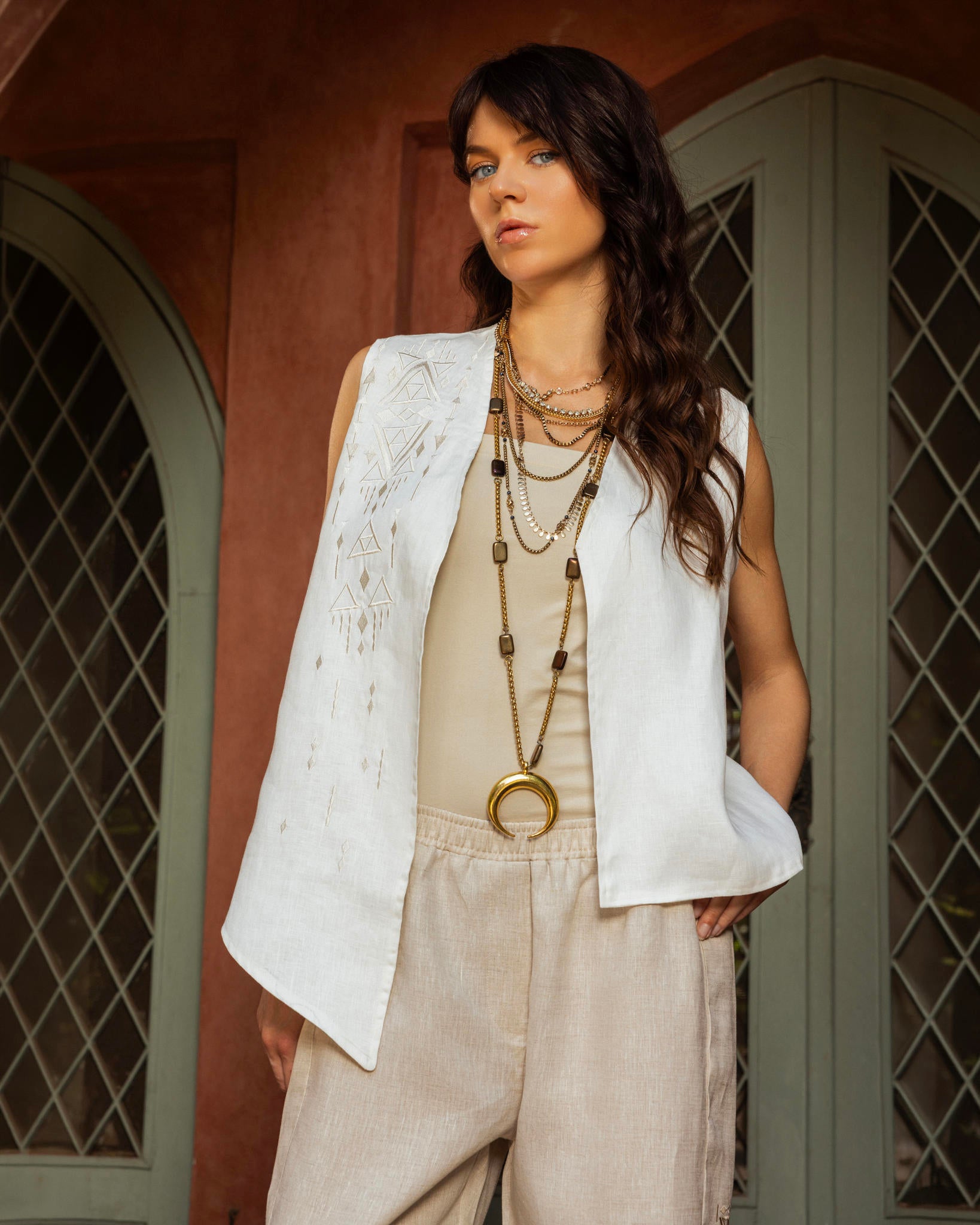 Embroidered Boho Vest