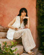 Embroiderd Linen Pants