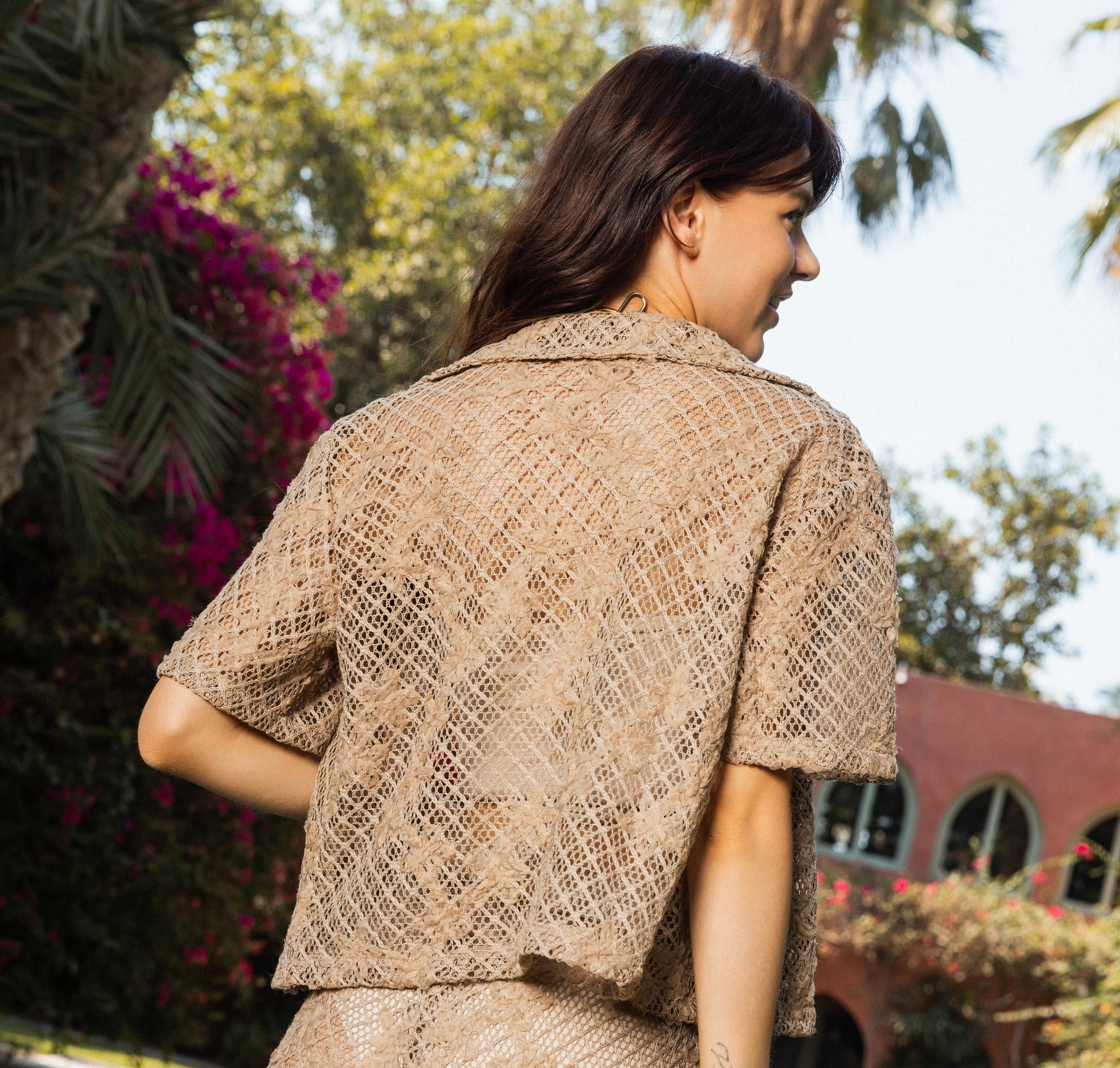 Embroiderd Mesh Shirt